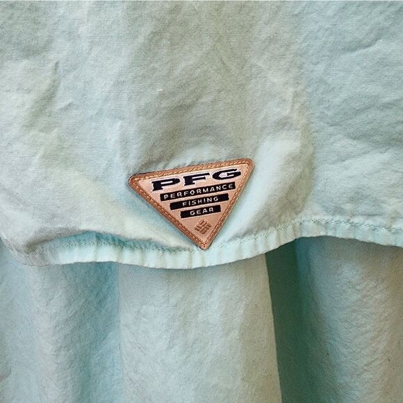 Columbia Light Blue PFG Fishing Vented Button Down Outdoor Shirt - Size XL Men's - Picture 7 of 8